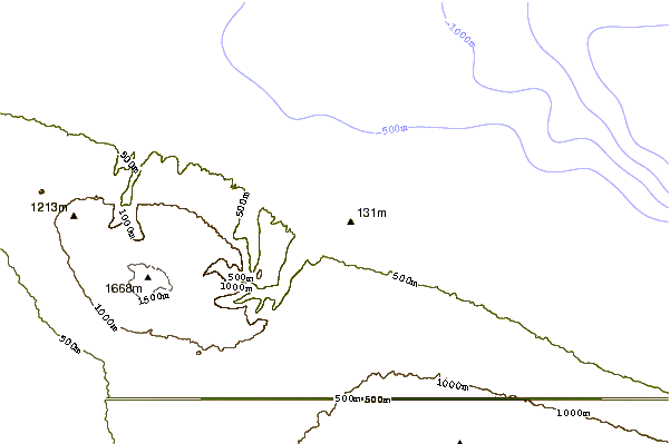 Kustlijn bij Waipio Bay