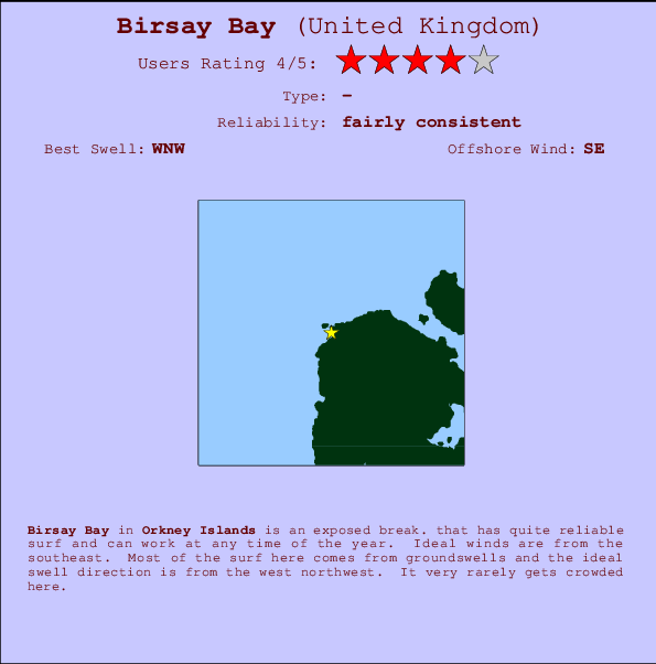 Birsay Bay Locatiekaart en surfstrandinformatie