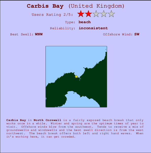 Carbis Bay Locatiekaart en surfstrandinformatie