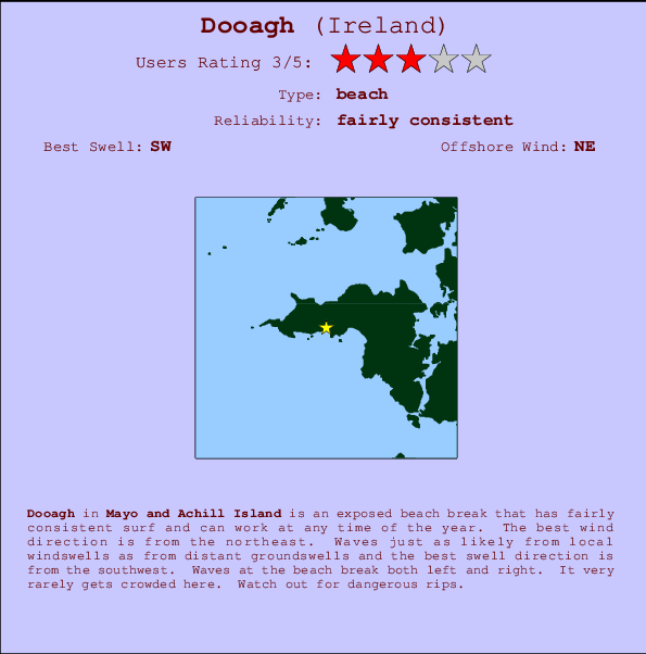 Dooagh Locatiekaart en surfstrandinformatie