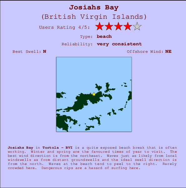 Josiahs Bay Locatiekaart en surfstrandinformatie