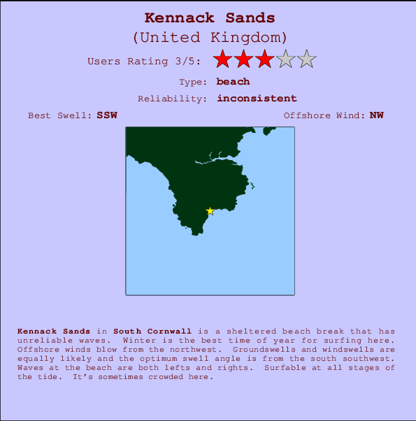 Kennack Sands Locatiekaart en surfstrandinformatie