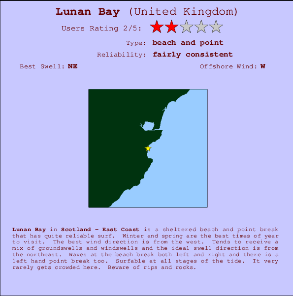 Lunan Bay Locatiekaart en surfstrandinformatie