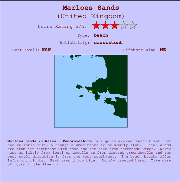 Marloes Sands Locatiekaart en surfstrandinformatie
