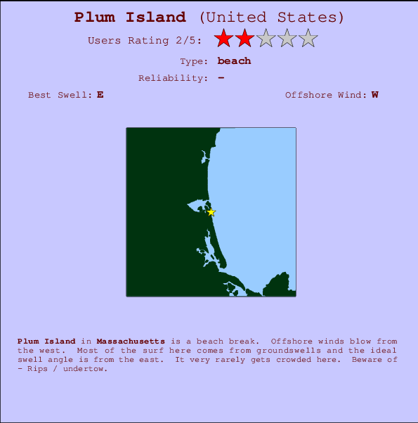 Plum Island Locatiekaart en surfstrandinformatie