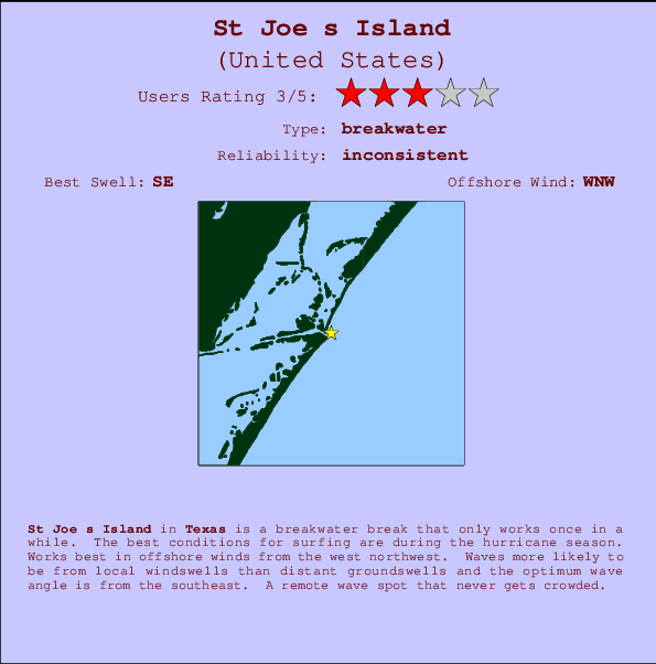 St Joe s Island Locatiekaart en surfstrandinformatie