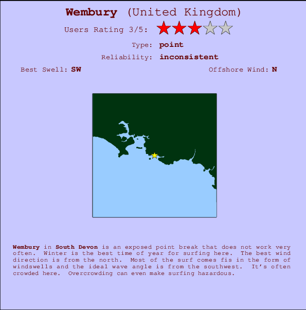 Wembury Locatiekaart en surfstrandinformatie