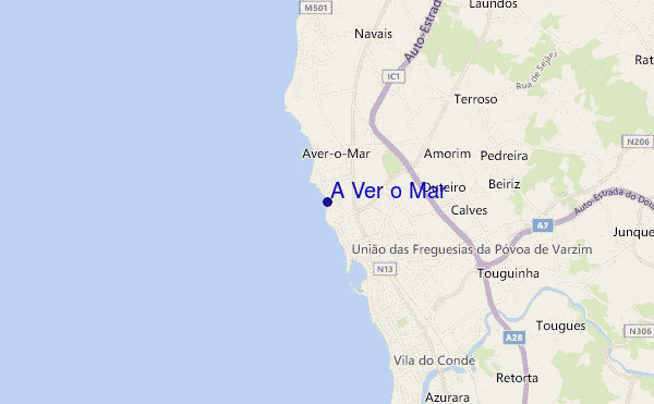 locatiekaart van A Ver o Mar