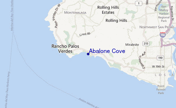 locatiekaart van Abalone Cove