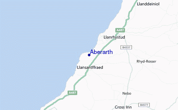 locatiekaart van Aberarth