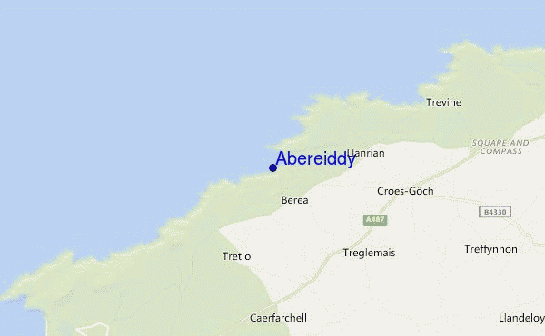 locatiekaart van Abereiddy