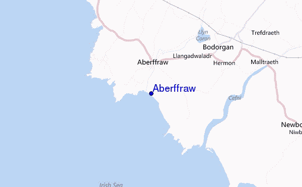 locatiekaart van Aberffraw