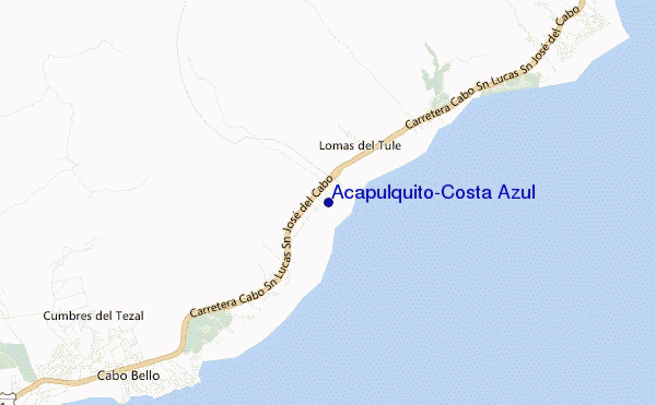 locatiekaart van Acapulquito-Costa Azul