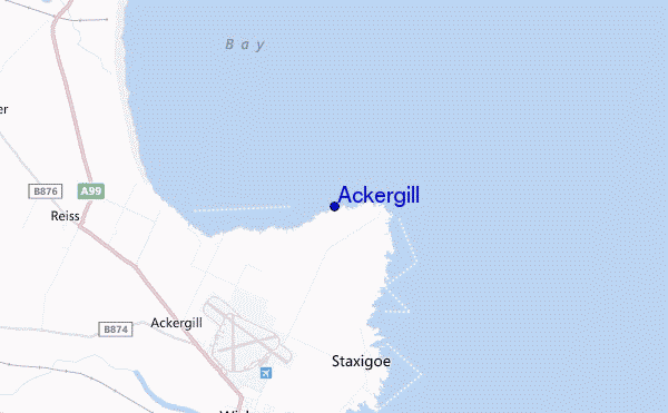 locatiekaart van Ackergill