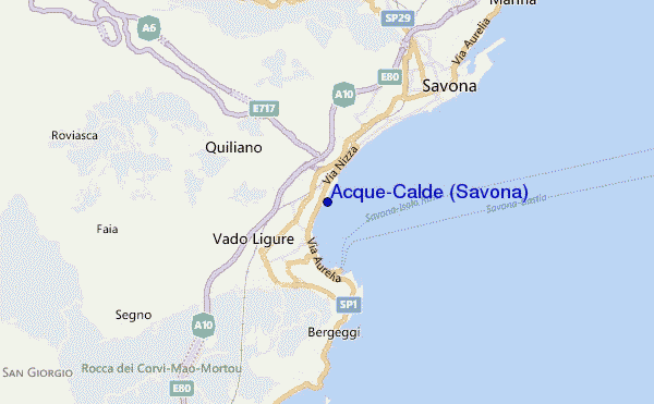 locatiekaart van Acque-Calde (Savona)