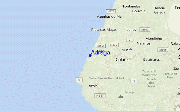 locatiekaart van Adraga