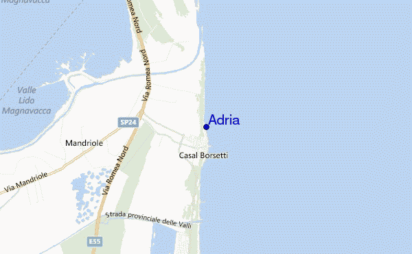 locatiekaart van Adria