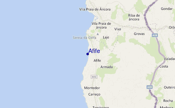 locatiekaart van Afife