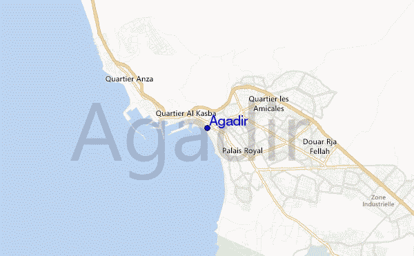 locatiekaart van Agadir