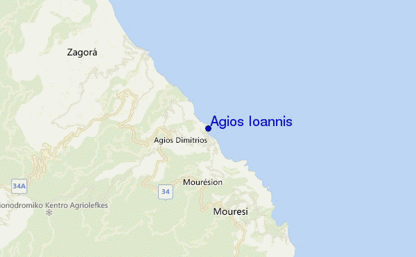 locatiekaart van Agios Ioannis