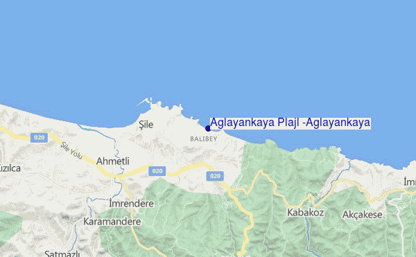 locatiekaart van Ağlayankaya Plajı (Aglayankaya)