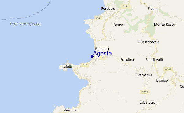 locatiekaart van Agosta