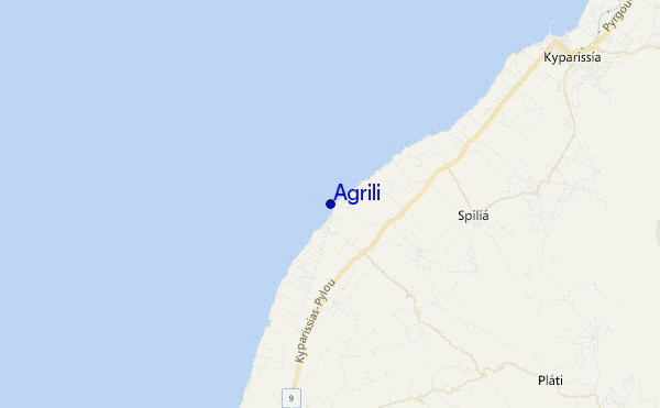 locatiekaart van Agrili
