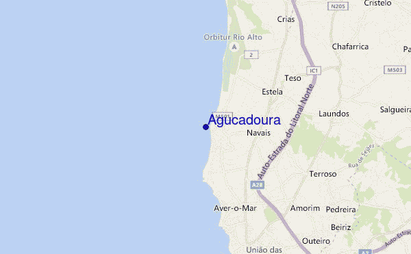 locatiekaart van Agucadoura