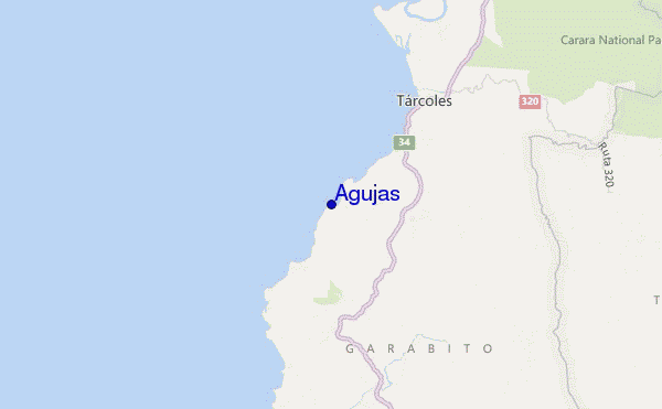 locatiekaart van Agujas