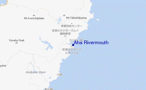 locatiekaart van Aha Rivermouth