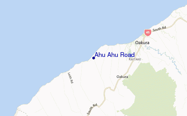 locatiekaart van Ahu Ahu Road