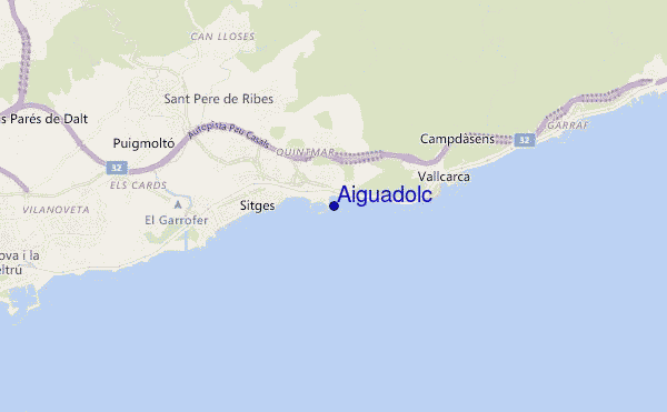 locatiekaart van Aiguadolc