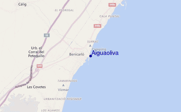 locatiekaart van Aiguaoliva