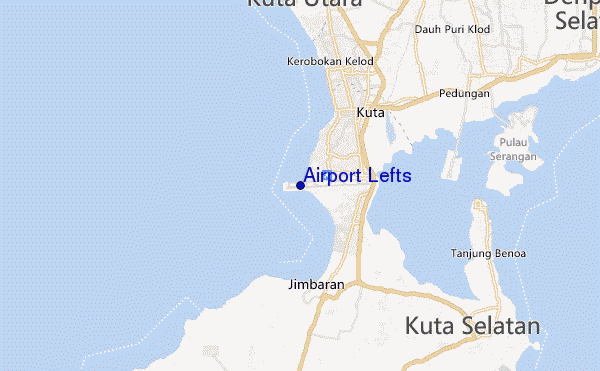 locatiekaart van Airport Lefts