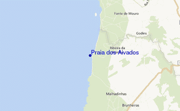 locatiekaart van Praia dos Aivados