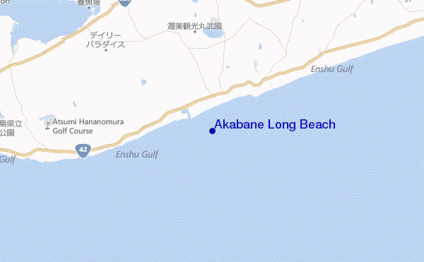 locatiekaart van Akabane Long Beach