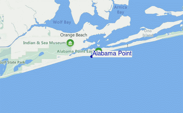 locatiekaart van Alabama Point