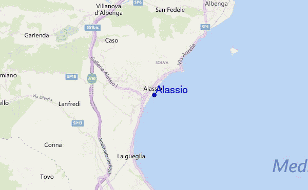 locatiekaart van Alassio