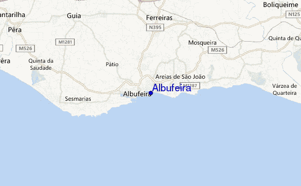 locatiekaart van Albufeira