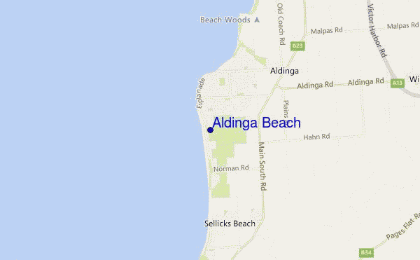 locatiekaart van Aldinga Beach