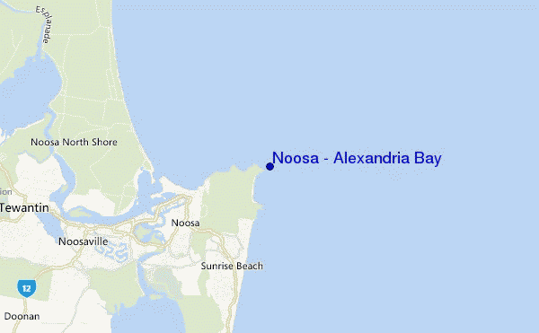 locatiekaart van Noosa - Alexandria Bay