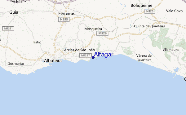 locatiekaart van Alfagar