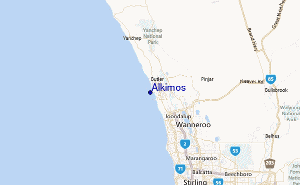 Alkimos Location Map