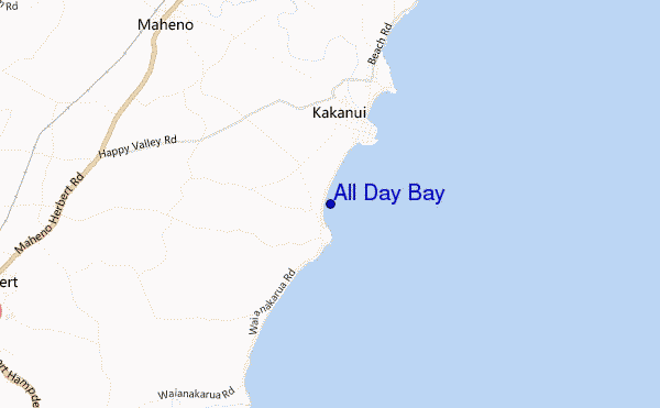 locatiekaart van All Day Bay