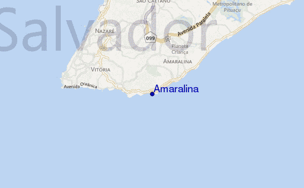 locatiekaart van Amaralina
