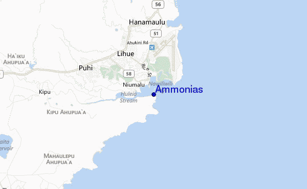 locatiekaart van Ammonias