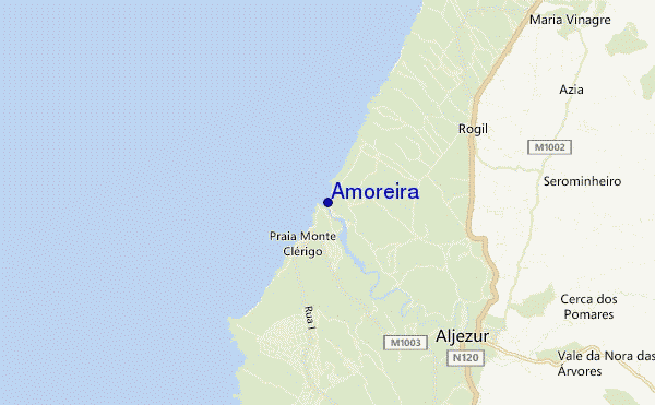 locatiekaart van Amoreira