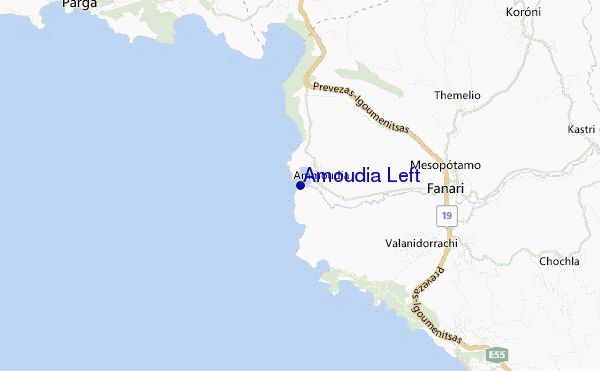 locatiekaart van Amoudia Left
