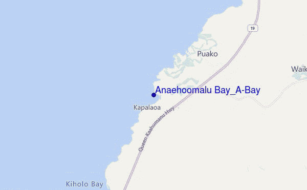 locatiekaart van Anaehoomalu Bay_A-Bay
