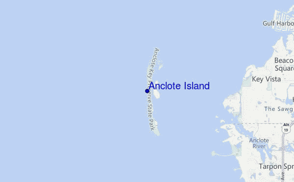 locatiekaart van Anclote Island